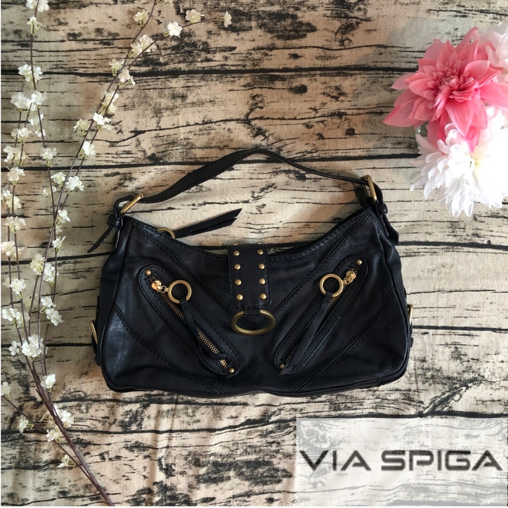 Via Spiga Cow Leather Black handbag